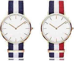 Analogue Unisex Combo Watch White Dial Multi Colored Strap