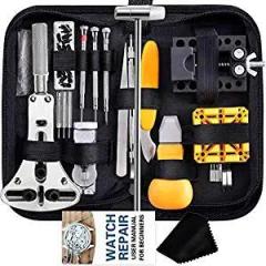 anezus Watch Repair Kit, Anezus 187Pcs Watch Tool Kit with Watch Link Pin Remover Tools and Watch Back Case Removal Tools for Watch Strap Remover, Watch Battery Replacement, Watch Band Sizing, Watch Repair