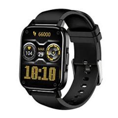 AQFIT AQFIT W6 Smartwatch IP68 Water Resistant | 1.69 inch Full Touch Screen Display | Up to 10 Days of Battery Life | Integrated Health Check | 5.0 Bluetooth | for Men and Women Black