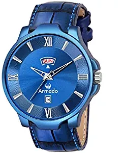 Armado AR 5002 BLU Stylish Day and Date Analogue Watch for Men