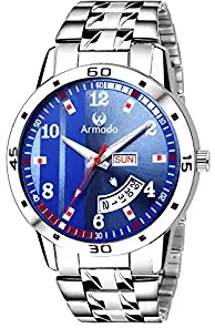 Armado Day and Date Analogue Blue Dial Men's Watch