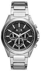 Armani Exchange Analog Black Dial Silver Band Men's Stainless Steel Watch AX2600