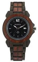 BEWELL Metal & Red Sandalwood Watch Unisex Watch, Equipped with Japanese Quartz Movement, ATM Water Resistant