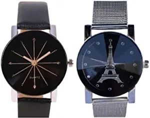 Analogue Black Dial Belt Hybrid Women's Watch Combo Pack of 2 Latest Fast Selling Combo 2019