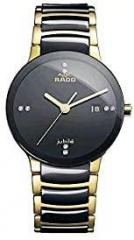 BLUETAIL RETAIL Radd Centrix Jubile Black Dial Quartz Gold Stainless Steel Men's Wrist Watch
