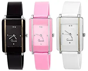 Analog Multicolour Dial Watches For Womens/Girls Combo Pack 3 Bb W011