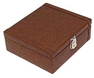 Borse Brown Leatherette 8 Slots Watch Box without Watches for Men & Women
