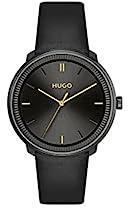 BOSS Hugo Fluid Analog Unisex Watch 1520024 Black Dial Black Colored Strap