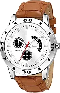 Analog Silver Dial Watch for Men's Boy's