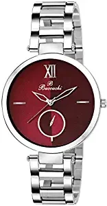 Buccachi Analogue Red Round Dial Watch for Women's B L1044 RD CH