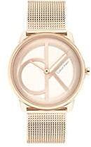 Calvin Klein Iconic MESH Analog Carnation Gold Dial Unisex's Watch 25200035