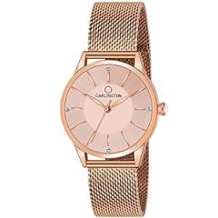 Carlington Wrist Watch for Girls Stylish, Stainless Steel Mesh Strap Water Resistant Women s Watch Silver/Rose Gold/Black Dial | Gift for Sister | Gift for Girls | Rakhi Gifts