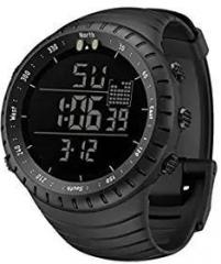 Carlson Raulen Digital Mens Watch Waterproof Sports Tactical Watch with LED Backlight Watch for Men Black