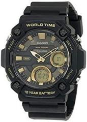 Casio Analog Digital Gold Dial Men's Watch AEQ 120W 9AVDF