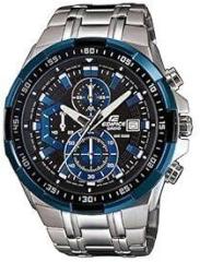 Casio Edifice Analog Black Dial Silver Band Stainless Steel Men Watch EFR 539D 1A2VUDF EX190