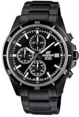 Casio Edifice Chronograph Black Dial Men's Watch EFR 526BK 1A1VUDF EX206 Stainless Steel, Black Strap