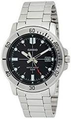 Casio Enticer Analog Black Dial Men's Watch MTP VD01D 1EVUDF, A1362, Silver