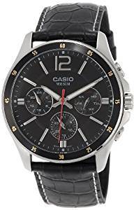 Casio Enticer Men Multi Dial Black Watch MTP 1374L 1AVDF A834