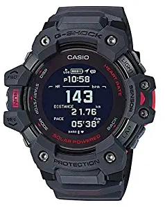 G shock Black Dial Smartwatch G squad Series for Men with Heart Rate Monitor + Gps Fuction + Solar Powered GBD H1000 8DR G1038