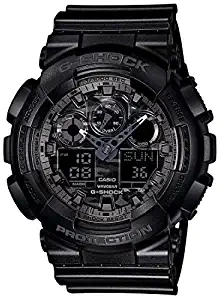 Casio G Shock World time Analog Digital Black Dial Men's Watch GA 100CF 1ADR G520