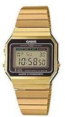 Casio Vintage Digital Gold Dial and Band Stainless Steel Unisex Watch A700WG 9ADF D198