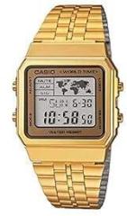 Casio Vintage Series Digital Gold Dial and Band Unisex's Stainless Steel Watch A500WGA 9DF