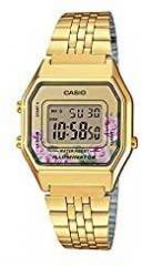 Casio Vintage Series Digital Gold Dial Unisex Adult Watch D206