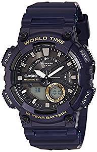 Casio Youth Combination Analog Digital Black Dial Men's Watch AEQ 110W 2AVDF AD208