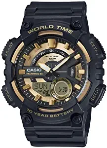 Youth Combination Analog Digital Gold Dial Men's Watch AEQ 110BW 9AVDF AD206