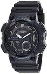 Casio Youth Series Analog Digital Black Dial Men's Watch AEQ 110W 1BVDF AD218