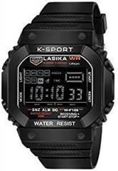 CAVIOT Sports Multi Functional Digital Unisex Black Watch for Men and Women CDG3605