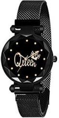 CERO Casual Analogue Women's Watch Black Dial Black Colored Strap QueenMeg