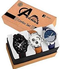 Chronograph Design Multi Analog Combo Watches for Men and Watches for Boys Pack of 3