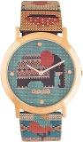 Chumbak Round Dial Analog Watch for Women|Tribal Elephant Collection| Printed Vegan Leather Strap|Gifts for Women/Girls/Ladies |Stylish Fashion Watch for Casual/Work Multi
