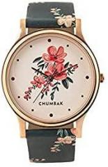 Chumbak Teal By Chumbak Sunshine State Watch Navy Blue Watch for Women, Analog Strap Watch, Brass Dial, Ladies Wrist Watch, Casual Watch for Girls, Printed Strap