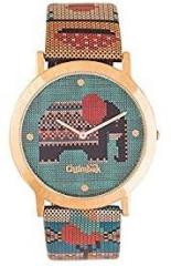 Chumbak Teal by Chumbak Tribal Elephant Aztec Watch Watch for Women, Analog Strap Watch, Metal Dial, Ladies Wrist Watch, Casual Watch for Girls, Printed Strap