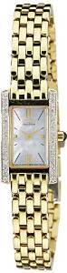 Citizen Eco Drive Analog Mother of Pearl Dial Women's Diamond Studded Watch