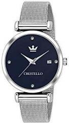 CRESTELLO L105 BLU CH Stainless Steel Chain Analog Wrist Watch for Women