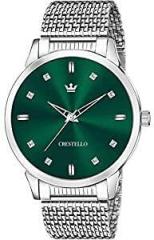 CRESTELLO SLM001 Mesh Type Metal Chain Analog Wrist Watch for Men
