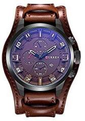 CURREN Analogue Men's Watch Brown Colored Strap