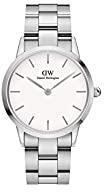 Daniel Wellington Analogue White Dial Unisex Watch White Dial Silver Colored Strap