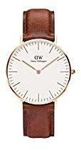 Daniel Wellington Classic St Mawes 36mm Leather Strap White Dial Unisex Watch