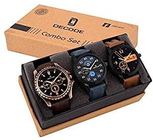 Decode Combo Of 3 Analogue Multicolor Dial Mens And Boys Watches Combo Of 3 Exclusive Watches