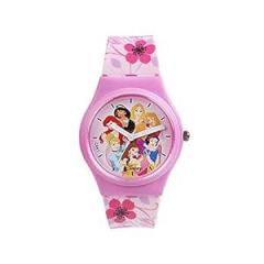 Disney Princess for Kids Round Analogue Wrist Watch | Birthday Gift for Boys & Girls Age 3 to 12 Years Princess Friends Pink