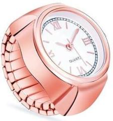 DOCOSS Jewellery Stylish Finger Ring Watch, Stretchy Elastic Band, Quartz Ring Watches for Girls, Women, Men, Boys