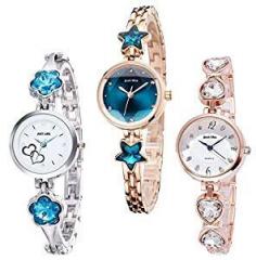 Dream villa Analogue Girl's Watch Multicolored Dial Pack of 3