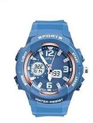 Dual Time New Generation Digital Analogue Watch for Kids Boys and Girls, Stylish, Water Resistant, Strong Silicone Strap