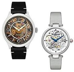 Earnshaw Baron & Charlotte Analog Silver Dial Unisex's Watch ES 8231 SET 01