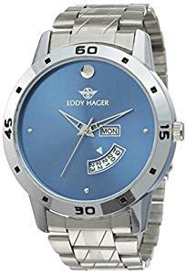 Eddy Hager Analogue Blue Dial Men's Watch EH 210 BL