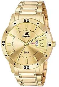 Analog Gold Dial Men's Watch ESP12459